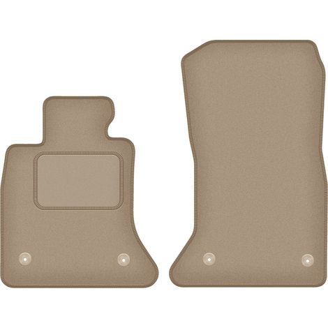 Alfombrillas delanteras para BMW Serie 5 F10 FL sedán (2013-2017), color beige.