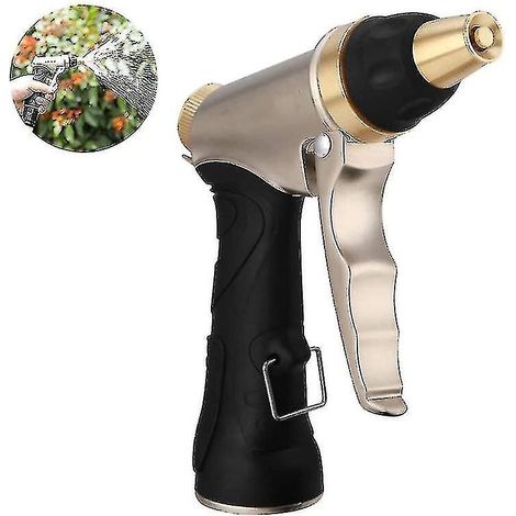 Douchette de jardin en métal haute pression avec débit réglable (1/5)