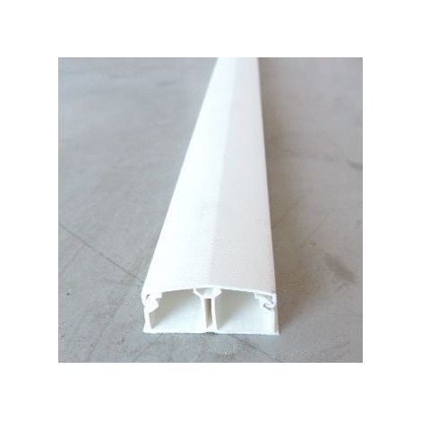 Moulure blanche 34x17mm (vendu au mètre) 1 cloison avec couvercle Atriane 6130953 REHAU 735721 (1/2)