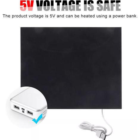 Couverture chauffante USB pour la maison, la voiture, le bureau, genouillère, animal de compagnie, couverture chauffante individuelle, à carreaux rouges. (1/5)