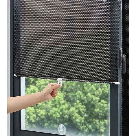 Blackout roller blind without drilling – Retractable sunshade roller blind – Suction cups for windows measuring 50 x 125 cm – UV protection