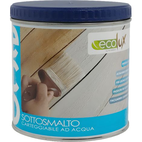 Ecolux sottosmalto acrilico fondo riempitivo legno bianco formato 0,5 l - confezione 1