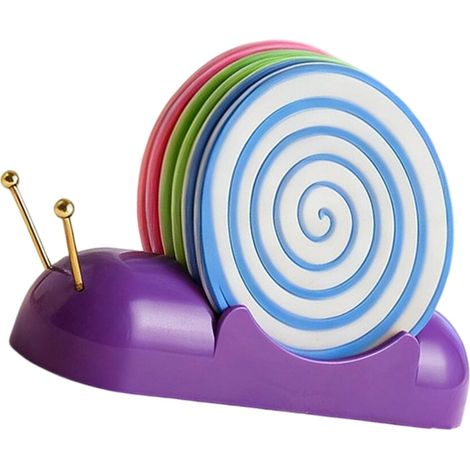 Set di sottobicchieri creativi a forma di lumaca - Viola 1