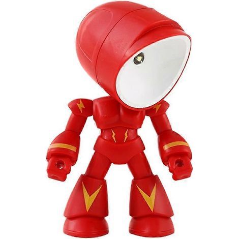 Lampe de nuit LED Mini Robots, motif robot solitaire, dessin animé mignon, pour chambre d'enfant (rouge) (1/5)