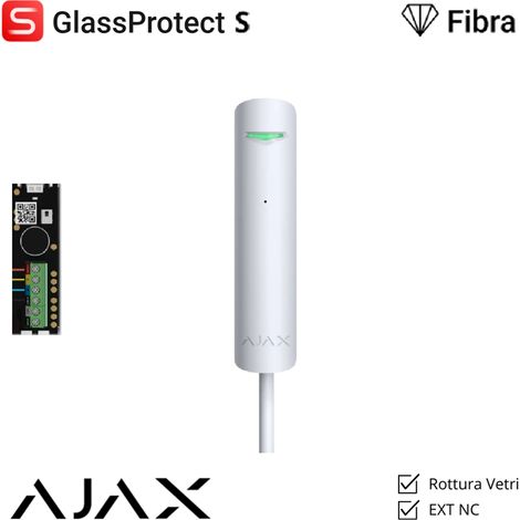 44397 - Superior - GlassProtect Fibra - Rilevatore di rottura vetri cablato - colore white - Ajax sicurezza professionale