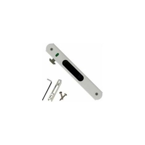 Serrure de porte coulissante, garnitures de quincaillerie de verrouillage simple de fenêtre de porte coulissante en acier inoxydable de ménage, Fonepro Crezuo (1/4)