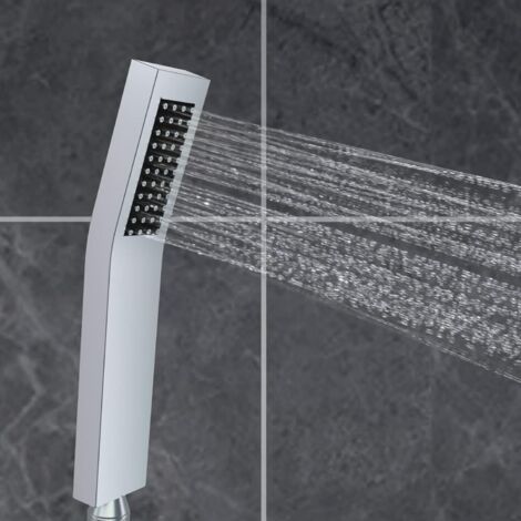 royaluxe-Pommeau de douche cascade moderne, pommeau de douche à main avec buse en silicone anti-calcaire pour baignoire et spa (1/5)