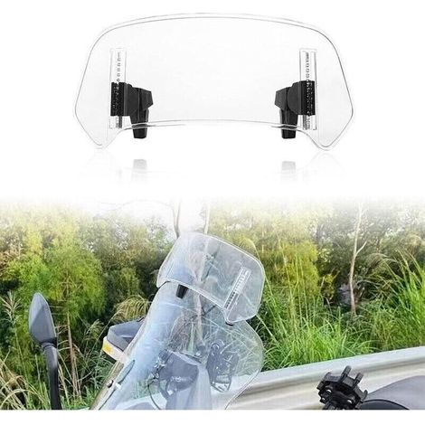 Windschutzscheibenverlängerung für Motorräder, verstellbarer, aufsteckbarer Windschutzscheibenabweiser, geeignet für die meisten Offroad-Motorräder mit Windschutzscheibe (1/5)