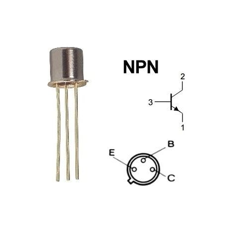 Transistor NPN 45V 200mA 0,75W TO18  BC107B