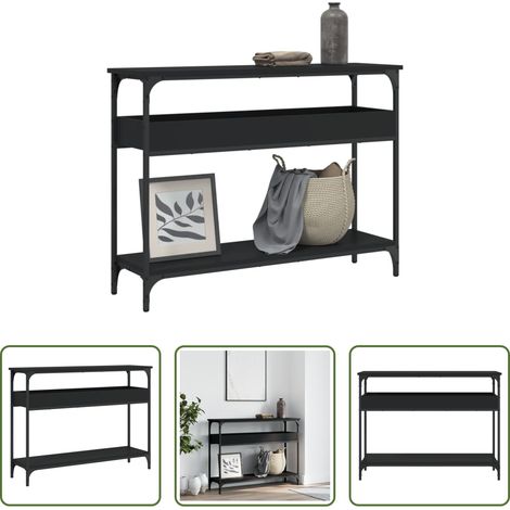 Holzwerkstoff -  Konsolentisch mit Ablage Schwarz 100x29x75cm Holzwerkstoff (1/5)
