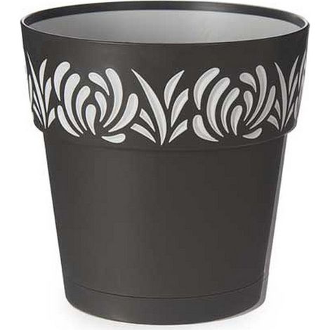 Cache-pot Gaia Anthracite Plastique (19 x 19 x 19 cm) (1/2)
