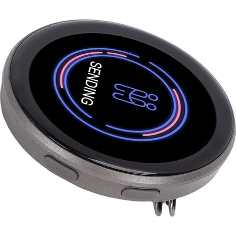 Badge électronique amusant à écran tactile avec écran HD de 1,7 pouce, transfert de photos et vidéos pour sacs à dos et vêtements (noir) (1/5)