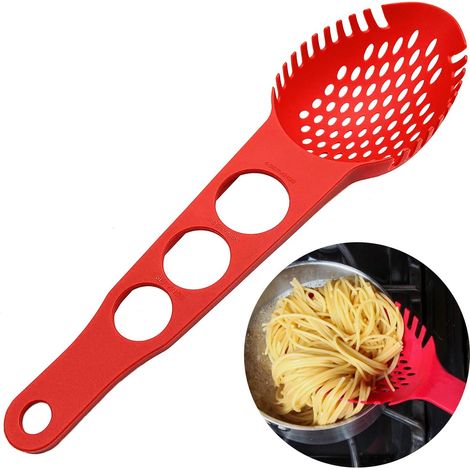 Fourchette à pates antiadhésive Cuillère à fente Passoire alimentaire avec outil de mesure de spaghetti (1/5)