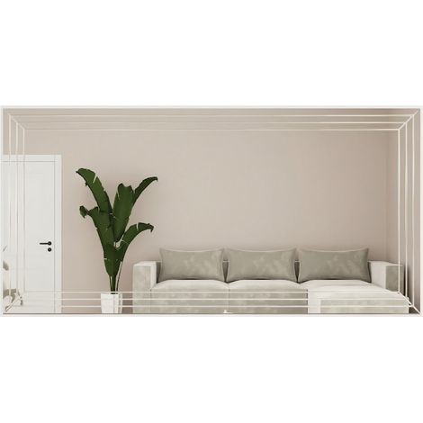 Specchio Roure, Forma Rettangolare, Tipologia a Parete, Colore Struttura Trasparente, 60x120h cm Bianco