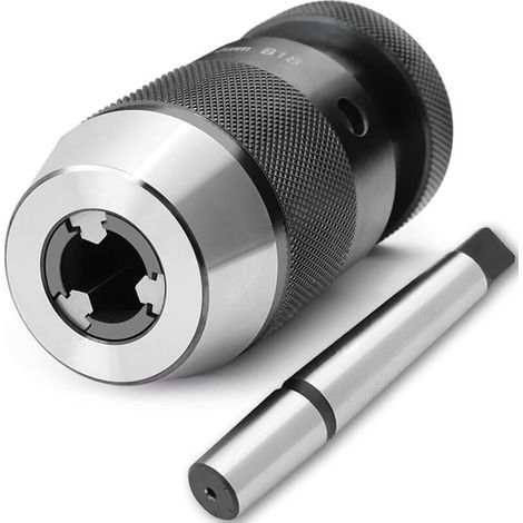 Mandrin de perceuse sans clé B18, 1-16 mm, Mandrin conique MK2/MT2, Métal, Compatible avec machine de perçage, tour, fraiseuse (1/5)