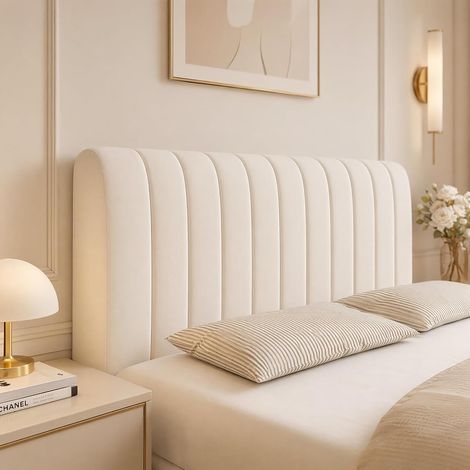 Rembourrage doux en coton PP : cette housse de tête de lit est remplie de coton PP, moelleuse, douce pour la peau et offre un effet de soutien doux. Le tissu intérieur est en fib (1/5)