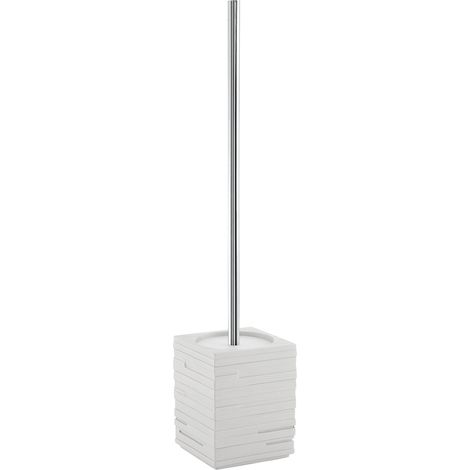 Scopino con ciuffo in setole d'appoggio in resina QU33 Gedy serie QUADROTTO Bianco (1/2)
