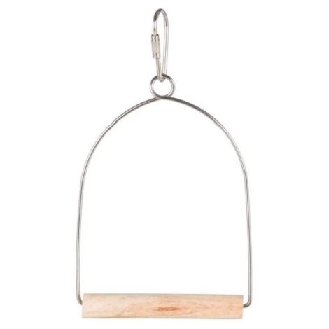 Arch swing, wire/wood, 8 × 15 cm