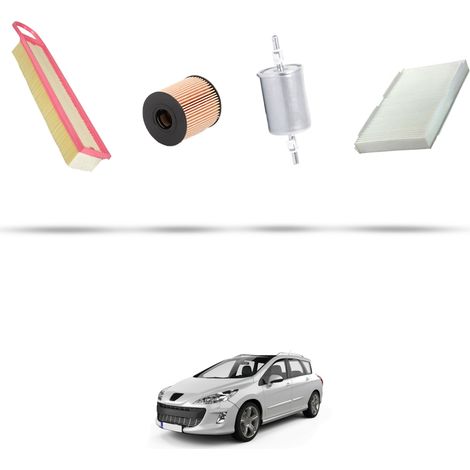Kit tagliando 3 filtri compatibile con Peugeot 308 1.6 16v 88kw Dal 2007 (1/5)