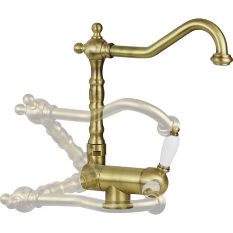 Mélangeur pliant pour fenêtre en laiton antique Gattoni 6014665V0 Laiton antique