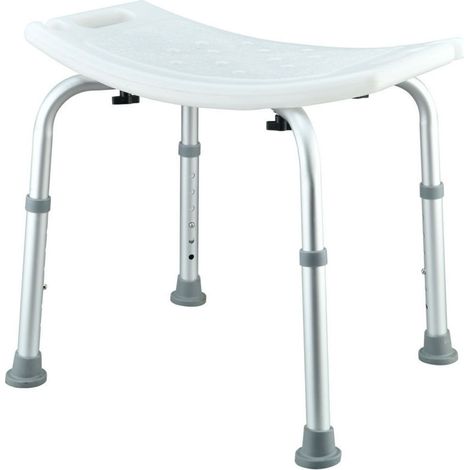 Chaise de douche en aluminium réglable en hauteur (1/2)