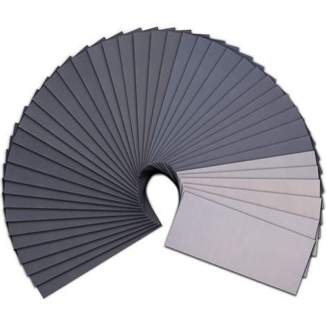 42 Pièces Papier Abrasif Sec et Humide Papier de Verre Grain 1000 1200 1500 2000 2500 3000 5000 7000 10000 Papier à Poncer, 9 X 3,6 Pouces- (1/4)