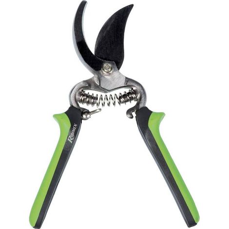Sécateur 8 po - Lames Courbées - Poignée Bi-Mat. - Précision et Confort de Utilisation - D-Work
