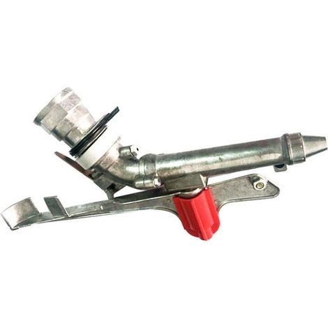 1 graue Metall-Gießpistole, 5 cm Gießkopf, 360° drehbare Düse, Standard-5-cm-Behälter