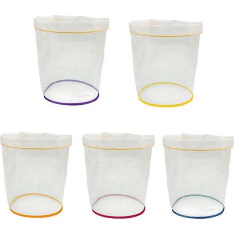 Kit d'extraction d'essences de plantes par la glace, composé de 5 sacs filtrants de 5 gallons (environ 19 litres), à bulles et à filtration micronique avec cordon de serrage. (1/4)