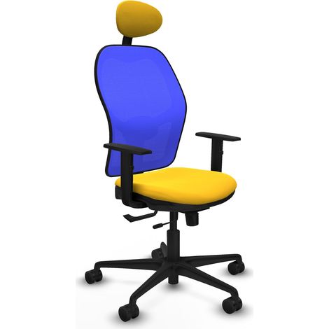 Sedia da ufficio piqueras y crespo Jorquera blu pelle sintetica (1/2)