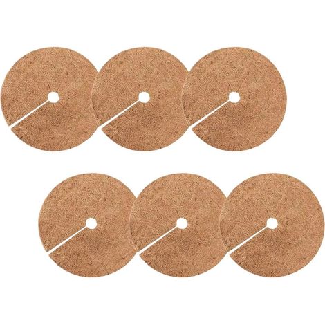 Tapis de fleurs en fibre de coco pour protéger les racines et le gel en hiver - Couvre-pots en fibre naturelle pour retenir l'humidité et éviter les mauvaises herbes - Coussinets ronds respirants pour (1/5)