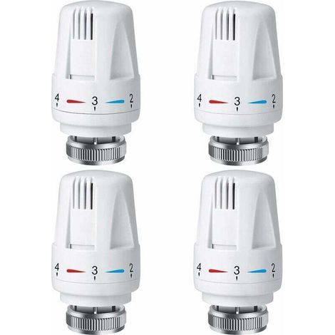 Ulisem4 PCS Tête Thermostatique Radiateur, Tête Thermostat Radiateur TRV M30 x 1,5, Vanne Thermostatique Radiateur, Vannes de Radiateur de Radiateur pour Système de Chauffage pour Maison et Bureau (1/4)