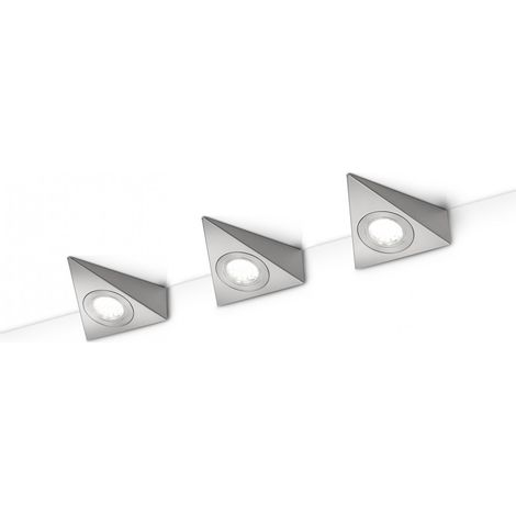 Aplique de pared interior Trio Ecco 3W 3000K Luz cálida. 12×12 cm. LED integrado Cocina. Estilo moderno. Metal. Color níquel mate (1/2)