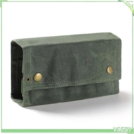 Sac de rangement de bouteilles de condiments - FAFEICY - D3 - Toile résistante - Compatible 9 bouteilles - Vert armée (1/5)