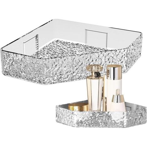 Eckregal fürs Badezimmer — Multifunktionales Wandregal — Sehr robust — Schneller Wasserablauf — Ideal für Küchen, Balkone und Wohnzimmer (1/4)