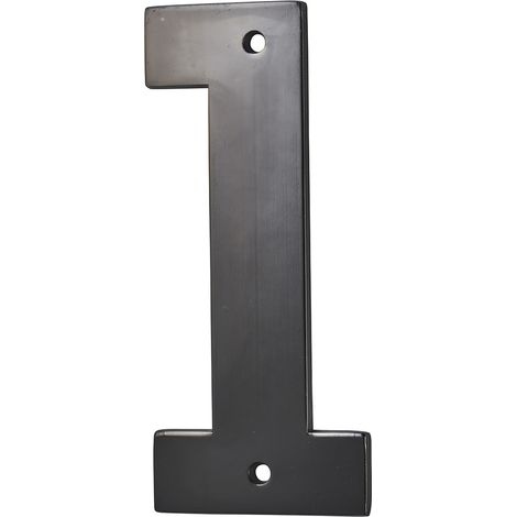 THIRARD - Plaque signalétique Chiffre 1 hauteur 80mm noir à visser