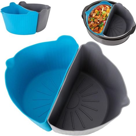 Inserto in silicone riutilizzabile per pentole a cottura lenta, divisorio resistente al calore per la cottura lenta e la separazione degli alimenti - Crezuo (1/4)