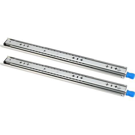 1 paire de glissières de tiroir autobloquantes de 12 pouces, largeur de 53mm, 3 Sections, Rails robustes pour étagères, armoires, camping-cars, camions (1/5)