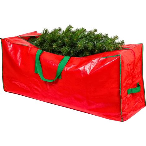 7.5ft Red Christmas Tree Storage Bag for Disassembled Artificial Trees with Zip Fastening (1/5)