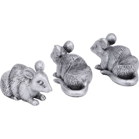 Pot de fleurs en résine, 3 pièces, pieds, figurines d'animaux, statues de plantes, support surélevé, pour décoration intérieure et extérieure, souris. (1/5)