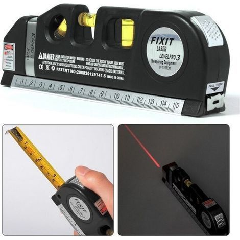 Livella laser, strumento di misurazione laser versatile, 2,5 m, metro a nastro, metro a nastro standard e metrico (1/5)