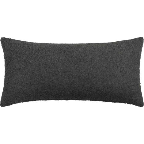 vidaXL Funda de almohada 2 pcs HEERLEN Gris oscuro 40 x 80 cm Bouclé (1/2)