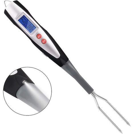 Filiyano-Thermomètre à viande, fourchette à barbecue avec thermomètre, thermomètre numérique, fourchette de cuisson numérique à lecture directe. (1/5)