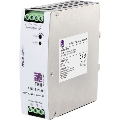 TRU COMPONENTS TC-10580792 Hutschienen-Netzteil (DIN-Rail) 24 V/DC 5 A 120 W Anzahl Ausgänge:1 x I (1/5)