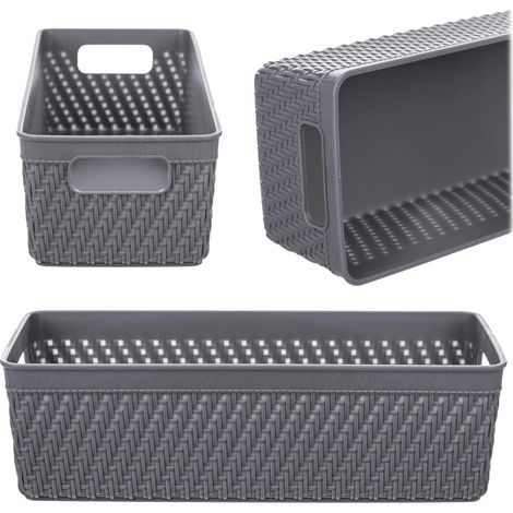 Aufbewahrungsbox, Kunststoffmaterial, 10 x 24,5 cm Abmessungen, Vielseitige Kompatibilität, Leichtes Design, Perforierte Belüftung (1/5)