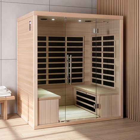 Sauna Infrarouge SNÖ 4 Places 3200W Hemlock Chromothérapie Bluetooth