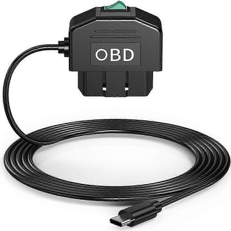 OBD-Kabelset für Dashcams, USB-Typ-C-Kabelset für Dashcams, inklusive OBD-Stromkabel, kompatibel mit 12 Dashcam-Modellen.