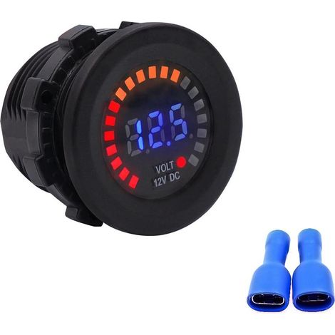 MINKUROW 12v Impermeable Led Digital Dc Pantalla Voltímetro Para Coche Motocicleta Camión Barco Marino (1/5)