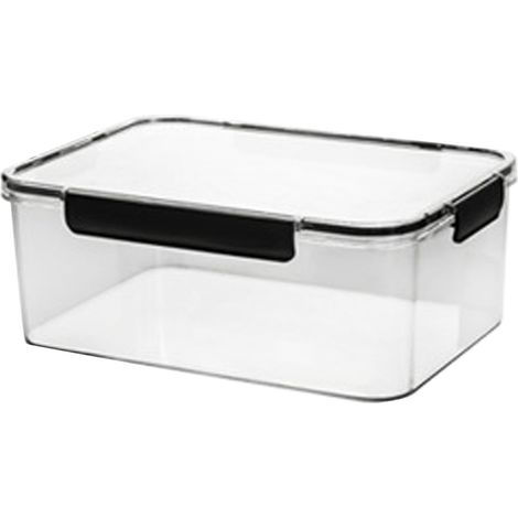 Boîte de rangement réfrigérateur étanche grande capacité bac organisation frigo cuisine légumes fruits transparente PET 10 x 26 x 19 cm (1/4)
