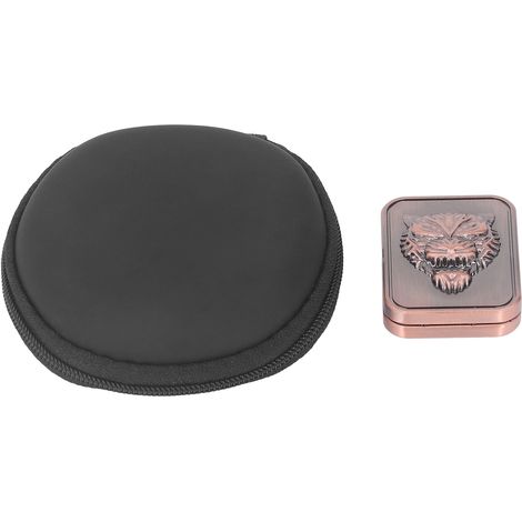 Curseur Magnétique Crâne Portable Gravure Anti-Stress Jouet Fidget Bureau Métal Bronze Violet (1/5)